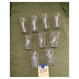 Vintage etched grape juice glasses