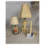 Angel lamps, candlestick