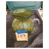 Japanese pitcher, hand blown pitcher