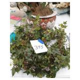 Oriental style planter, flowers