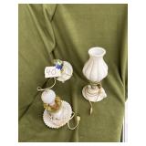 Milk glass lamps