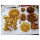 Indiana Glass amber dishes