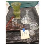 Ashtrays, vase, dishes