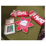 Christmas/winter dishes, ornaments