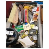 Filing drawer, plumbing items, limb saw, etc