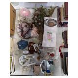 Trinkets, dolls, figurines, paper wgt, etc