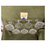 Vintage Fostoria American Clear diamond pt dishes
