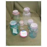 Jars, zinc lids, etc