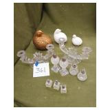 Quails, shakers, candle holders