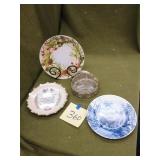 Decorative plates, stand, condiment bowl