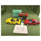 Toy cars and cable car