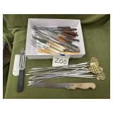 Skewers, knives