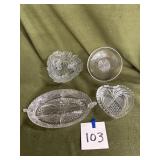 Glass serving dishes