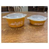 Butterfly Gold Pyrex bowls