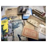 Travel brochures, postcards, photos, etc