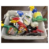 Tote, sprays, paint, stain, gardening