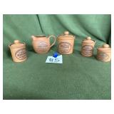 Pottery pots, pitcher