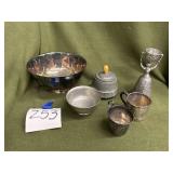 Metal, pewter, sterling dishes