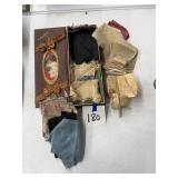 Antique handkerchiefs, doll, collars, etc