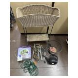 Shelf unit, fairy garden, chimes