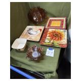 Blenko bowl, decorative dishes