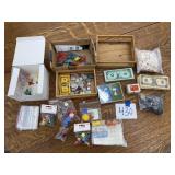 Game pieces, toys, cards