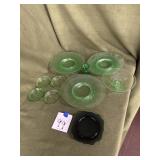 Green depression glass