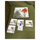 Christmas plate, coasters