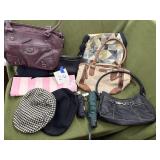 Scarves, purses, hats, etc