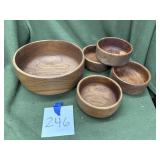 Wooden salad set