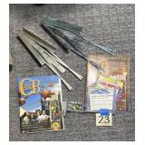 Guitar books, cleaners, music stands