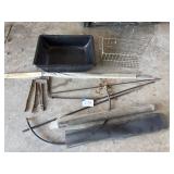 weather strip, wire, concrete tub