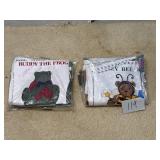 Frog and Bear sewing panels