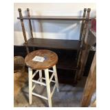 Bar stool, shelf