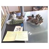 Porcelain bird figurines
