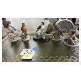 Porcelain bird figurines