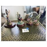 Porcelain bird figurines