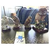 Andrea porcelain owl figurines