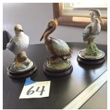 Porcelain bird figurines