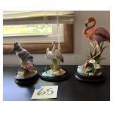 Porcelain bird figurines