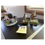 Porcelain bird figurines