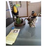 Porcelain bird figurines