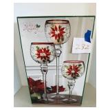 Christmas candle stemware