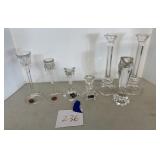 Lead crystal candlesticks