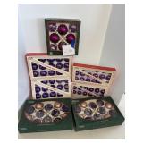 Purple glass ball ornaments