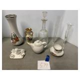 Vases, tea set, etc