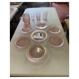 Pink depression dishes