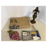 Burlap coffee bag, cheese serving set, etc