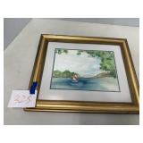 N Baine painting of Crab Orchard, IL