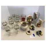 Christmas glasses, fruit dishes etc